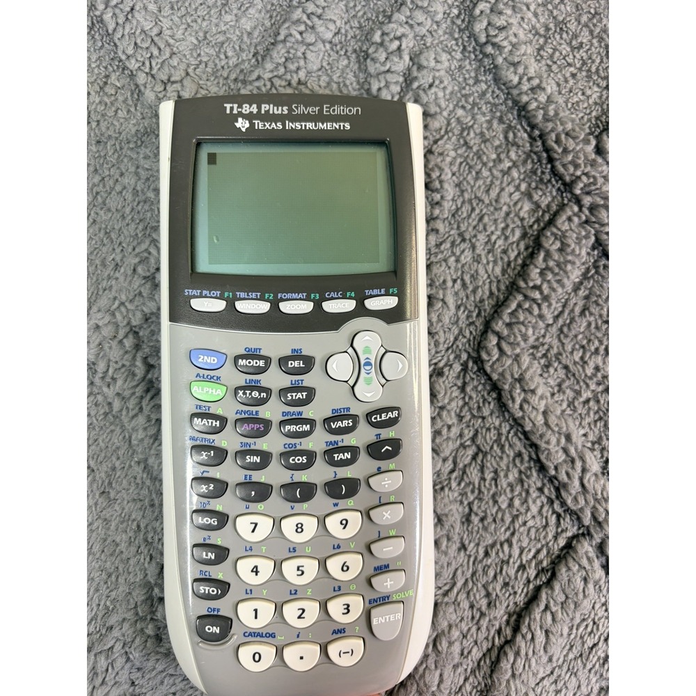 Texas Instruments TI-84 Plus Silver Edition Graphing Calculator Gray Cover